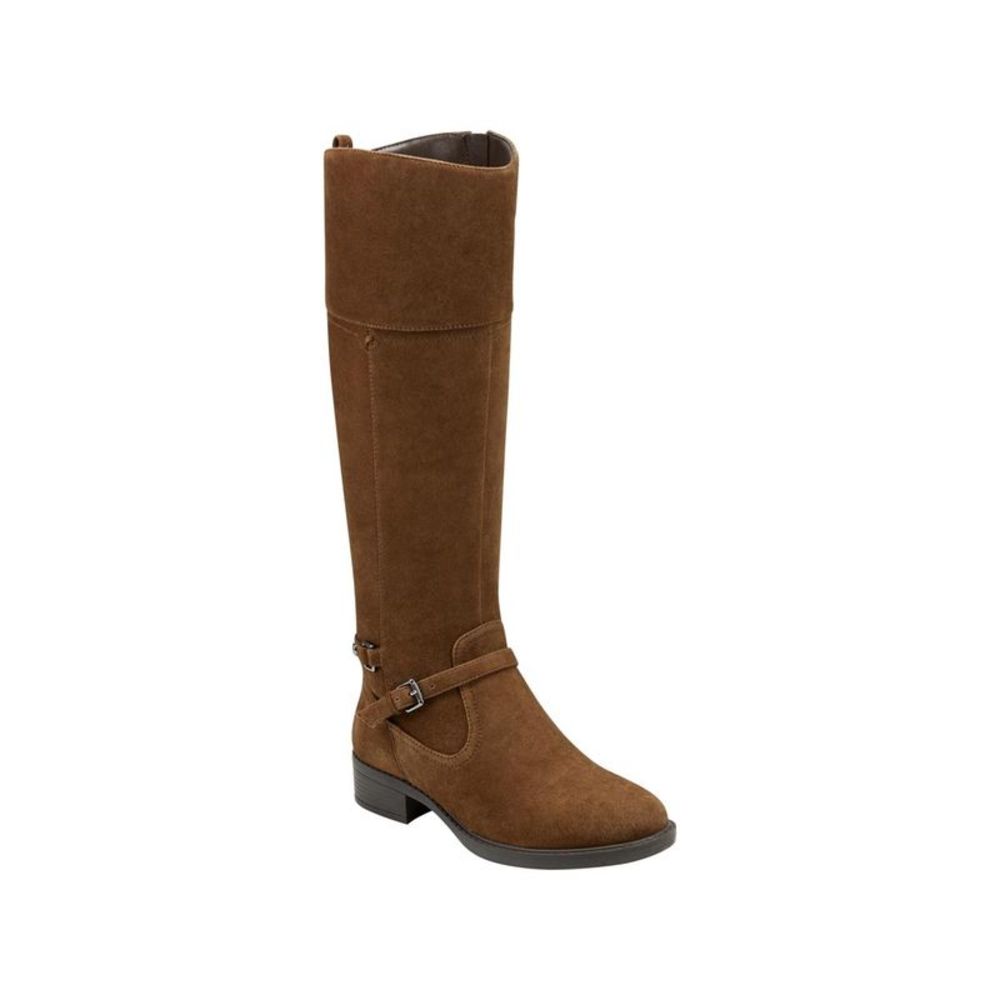 Easy Spirit Womens Leigh Brown Leather Wide Calf Knee-High Boots Shoes NWT
